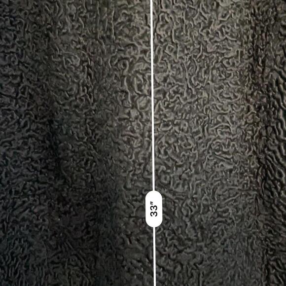 VTG Vintage 1960s Marshall Fields & Company Black Lamb Fur Coat Brown Fur OS - Picture 6 of 8